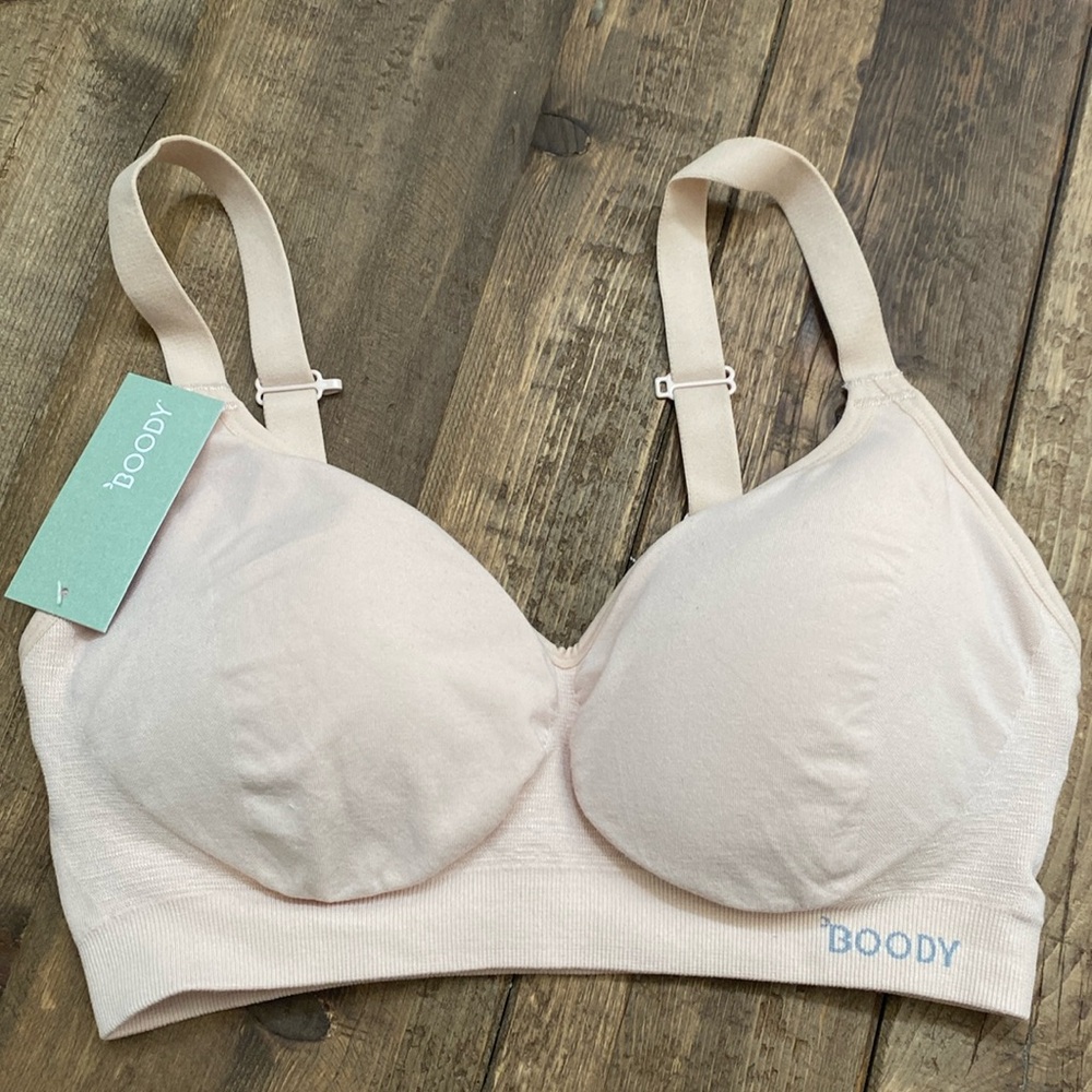 Boody full bust wireless t-shirt bra medium and large shell